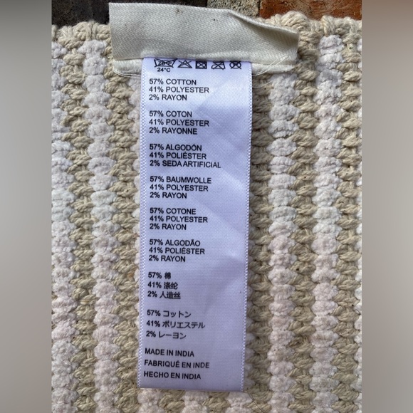 Anthropologie Pink Blue Woven Accent Rug - Picture 6 of 8